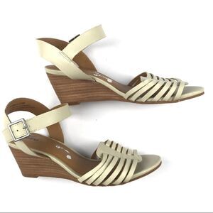 Suzina Terra Wedge Leather Sandals Size 7